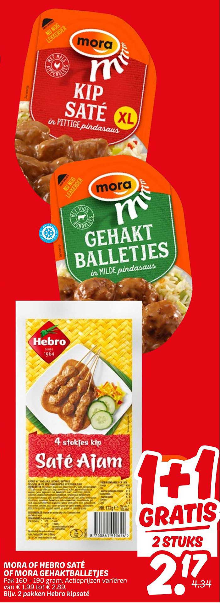 MORA OF HEBRO SATÉ OF MORA GEHAKTBALLETJES