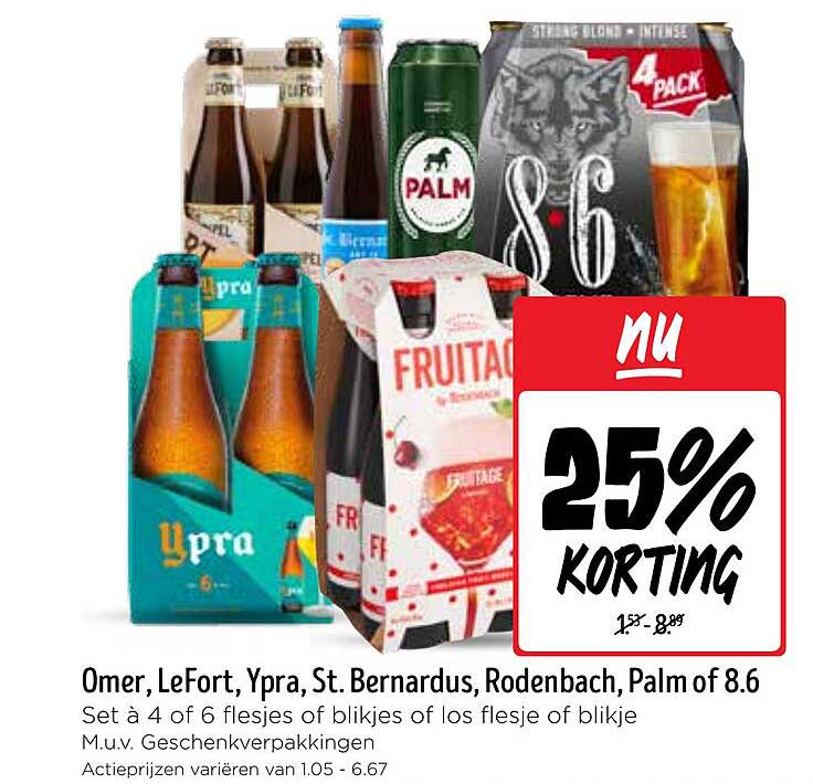 Omer, LeFort, Ypra, St. Bernardus, Rodenbach, Palm of 8.6