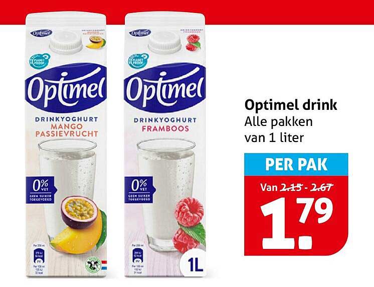 Optimel drink - Alle pakken van 1 liter