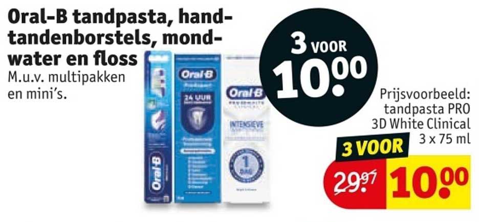 Oral-B tandpasta, handtandenborstels, mondwater en floss