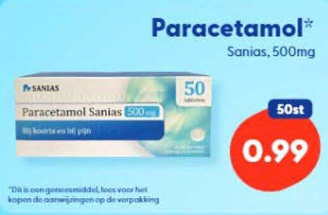 Paracetamol Sanias, 500mg