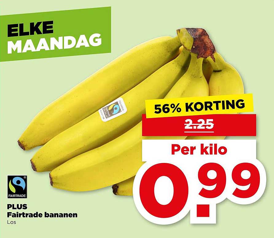 PLUS Fairtrade bananen