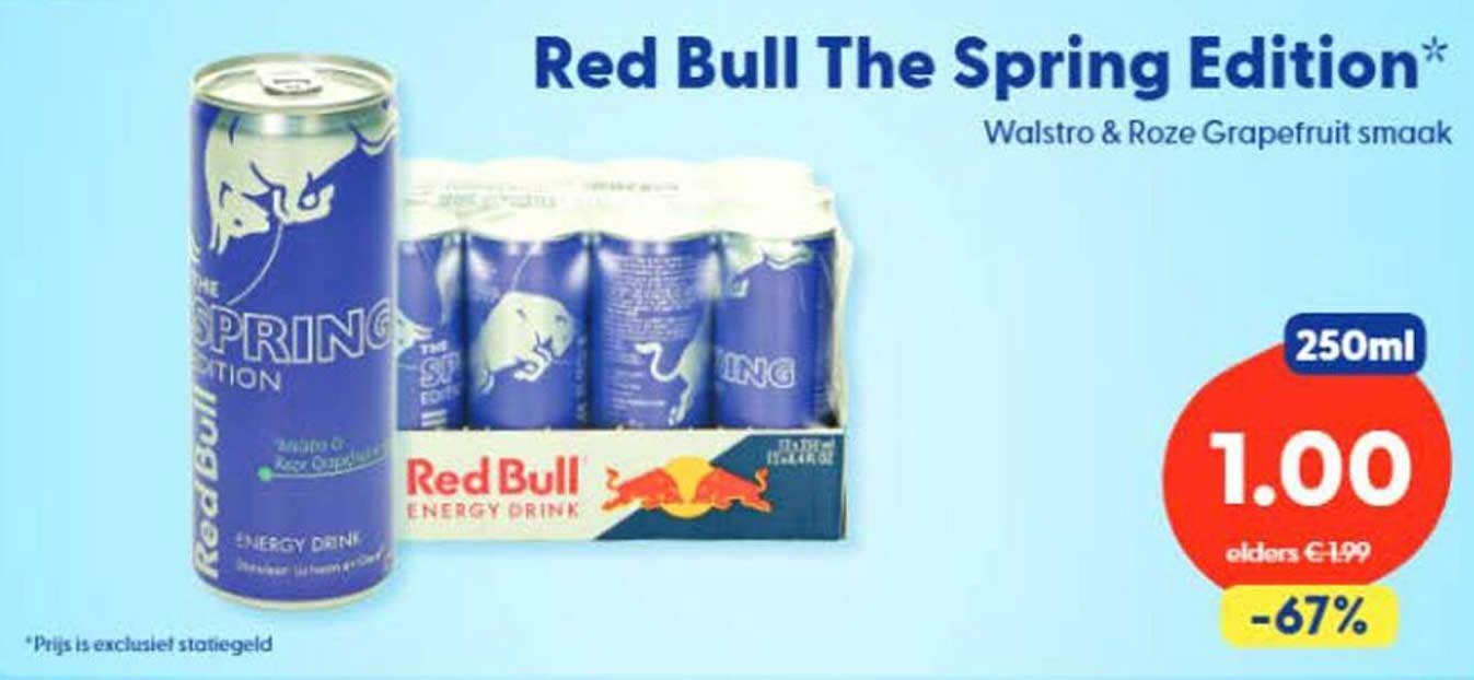Red Bull The Spring Edition* Walstro & Roze Grapefruit smaak