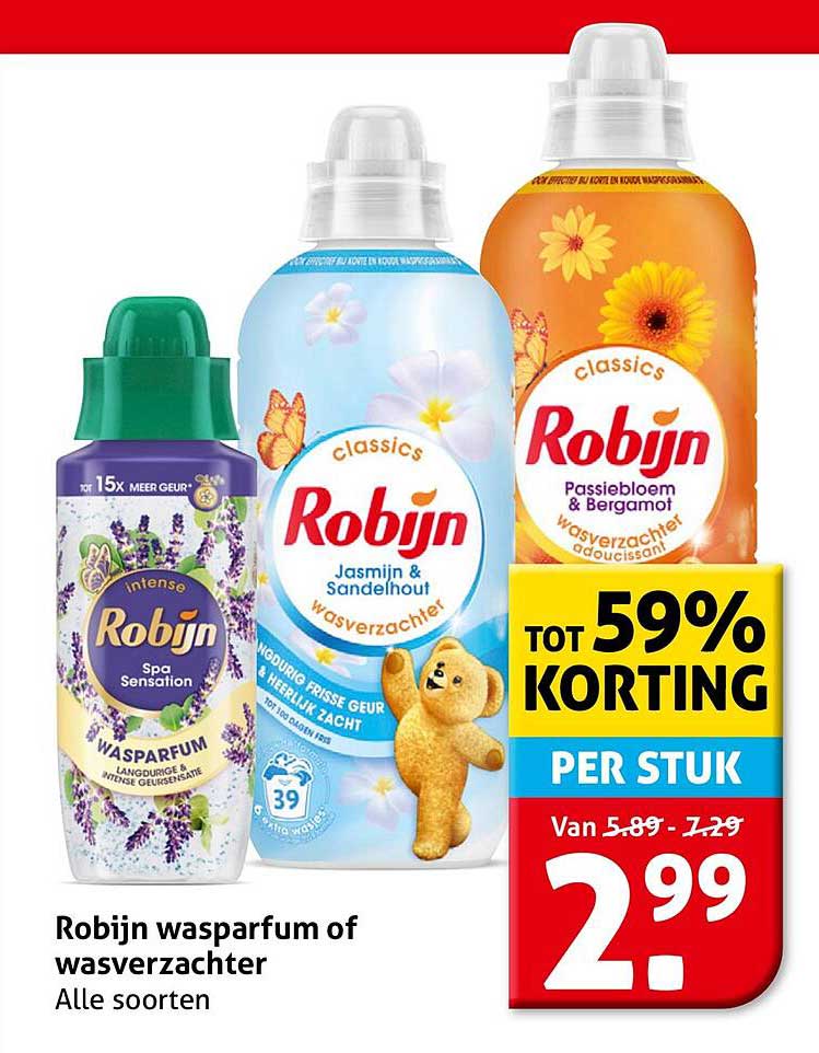 Robijn wasparfum of wasverzachter Alle soorten
