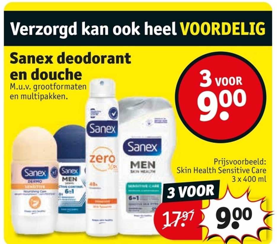 Sanex deodorant en douche