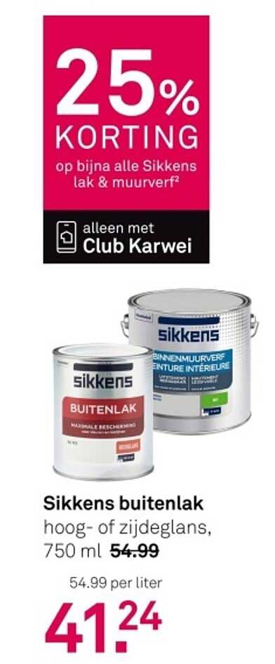Sikkens buitenlak hoog- of zijdeglans, 750 ml