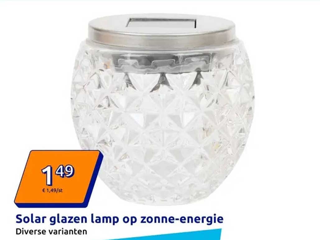 Solar glazen lamp op zonne-energie