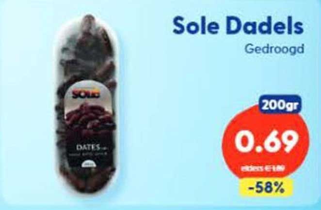 Sole Dadels Gedroogd