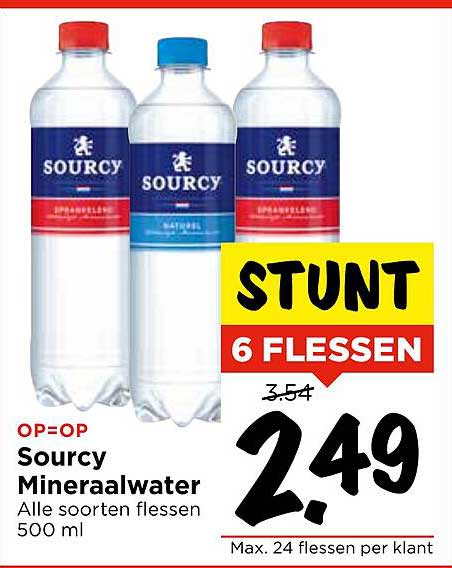 Sourcy Mineraalwater 500 ml - Stuntprijs van 2,49