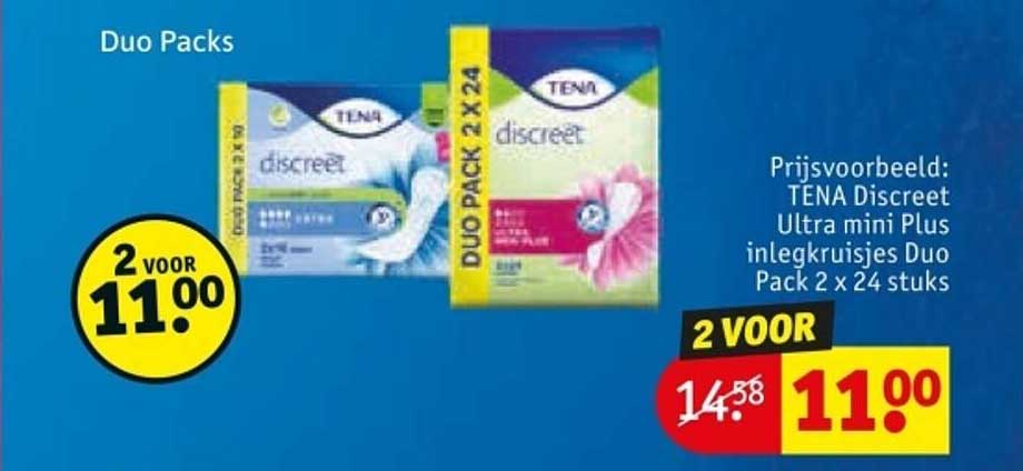 TENA Discreet Ultra mini Plus inlegkruisjes Duo Pack 2 x 24 stuks