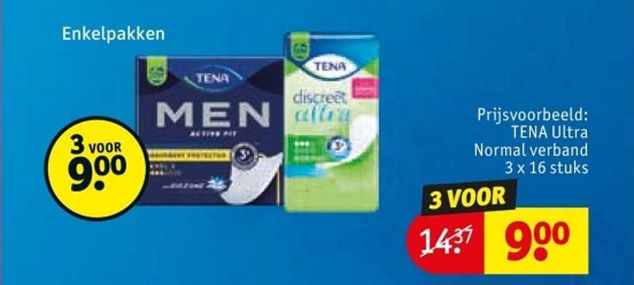 TENA Ultra Normal verband 3 x 16 stuks