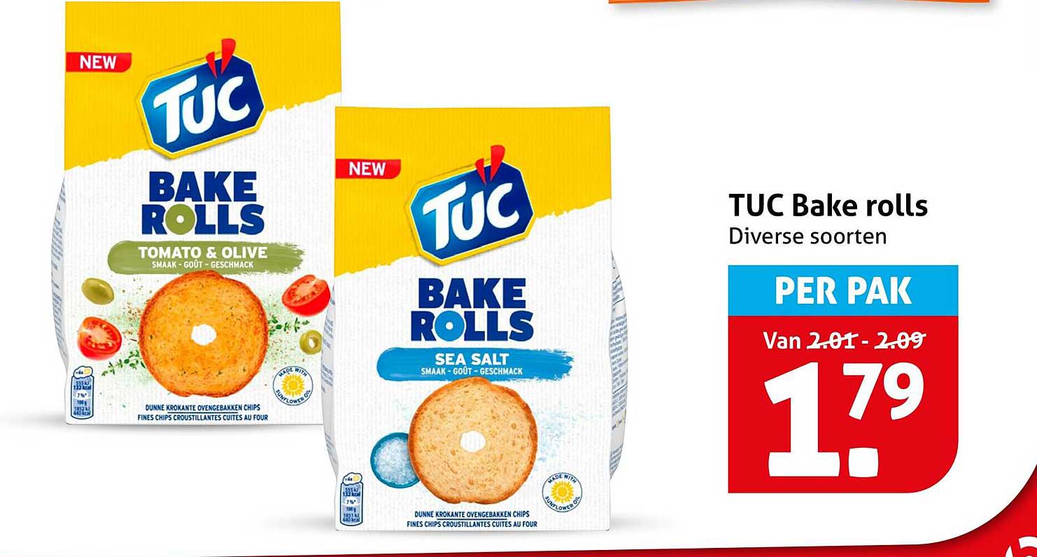 TUC Bake rolls Diverse soorten