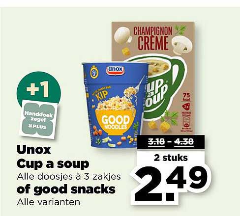 Unox Cup a soup - 2 stuks voor €2,49
