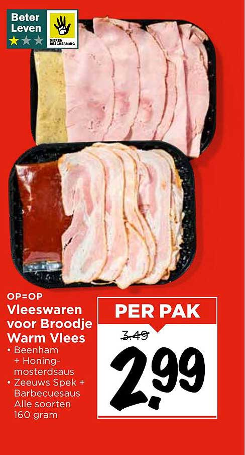 Vleeswaren voor Broodje Warm Vlees