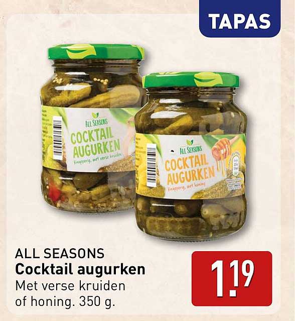 ALL SEASONS Cocktail augurken