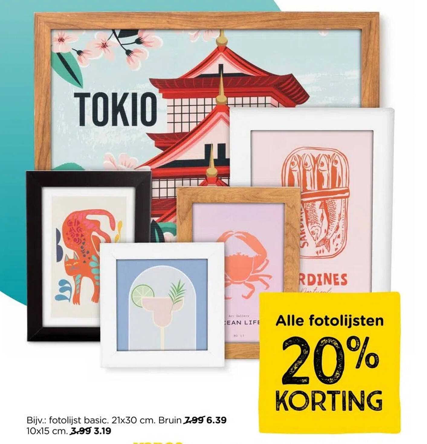 Alle fotolijsten 20% korting