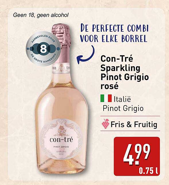 Con-Tré Sparkling Pinot Grigio rosé