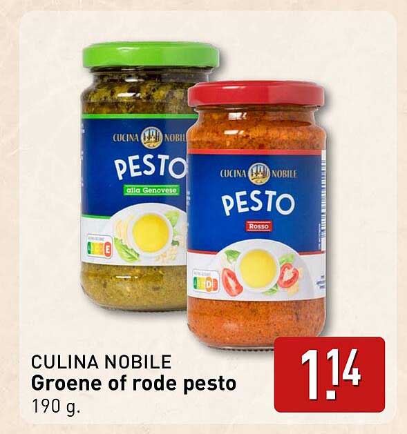CULINA NOBILE Groene of rode pesto