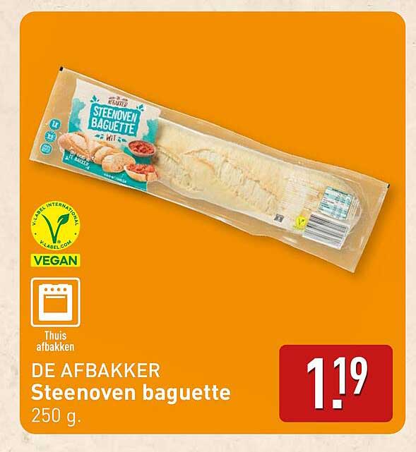 DE AFBAKKER Steenoven baguette 250 g.