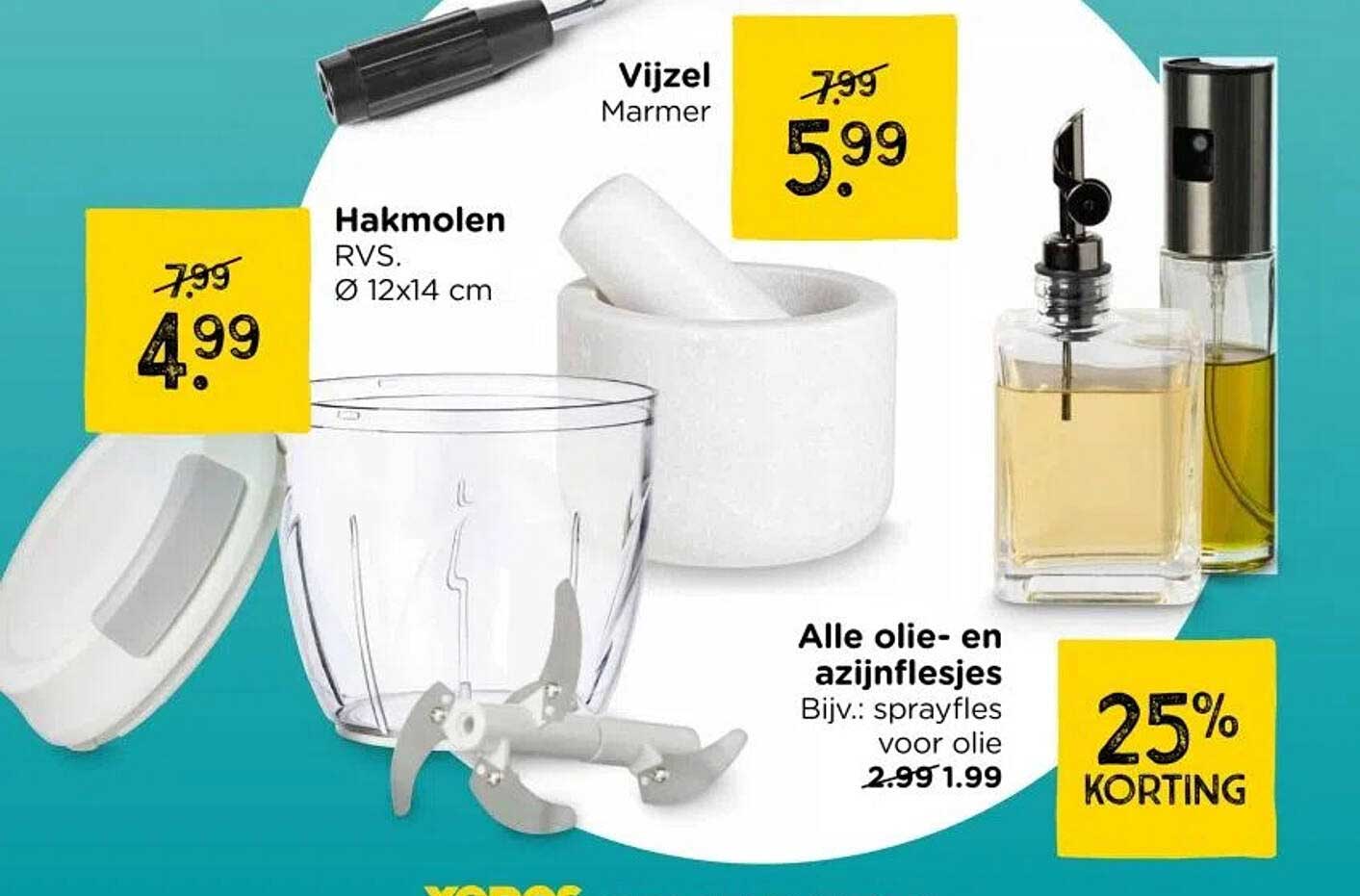 Hakmolen RVS Ø 12x14 cm van 7.99 voor 4.99
