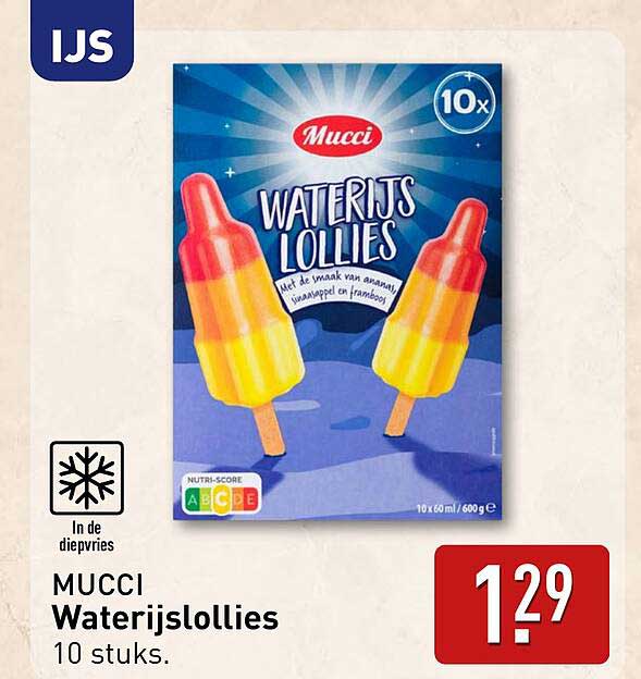 MUCCI Waterijslollies 10 stuks.