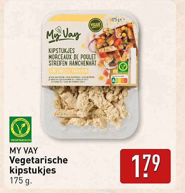 MY VAY Vegetarische kipstukjes 175 g