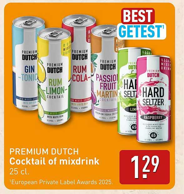 PREMIUM DUTCH Cocktail of mixdrink 25 cl.