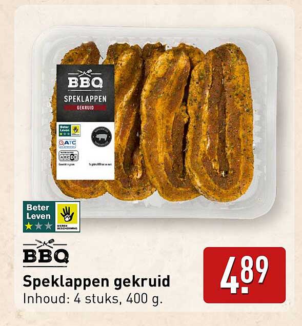 Speklappen gekruid