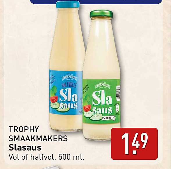 TROPHY SMAAKMAKERS Slasaus Vol of halfvol. 500 ml.
