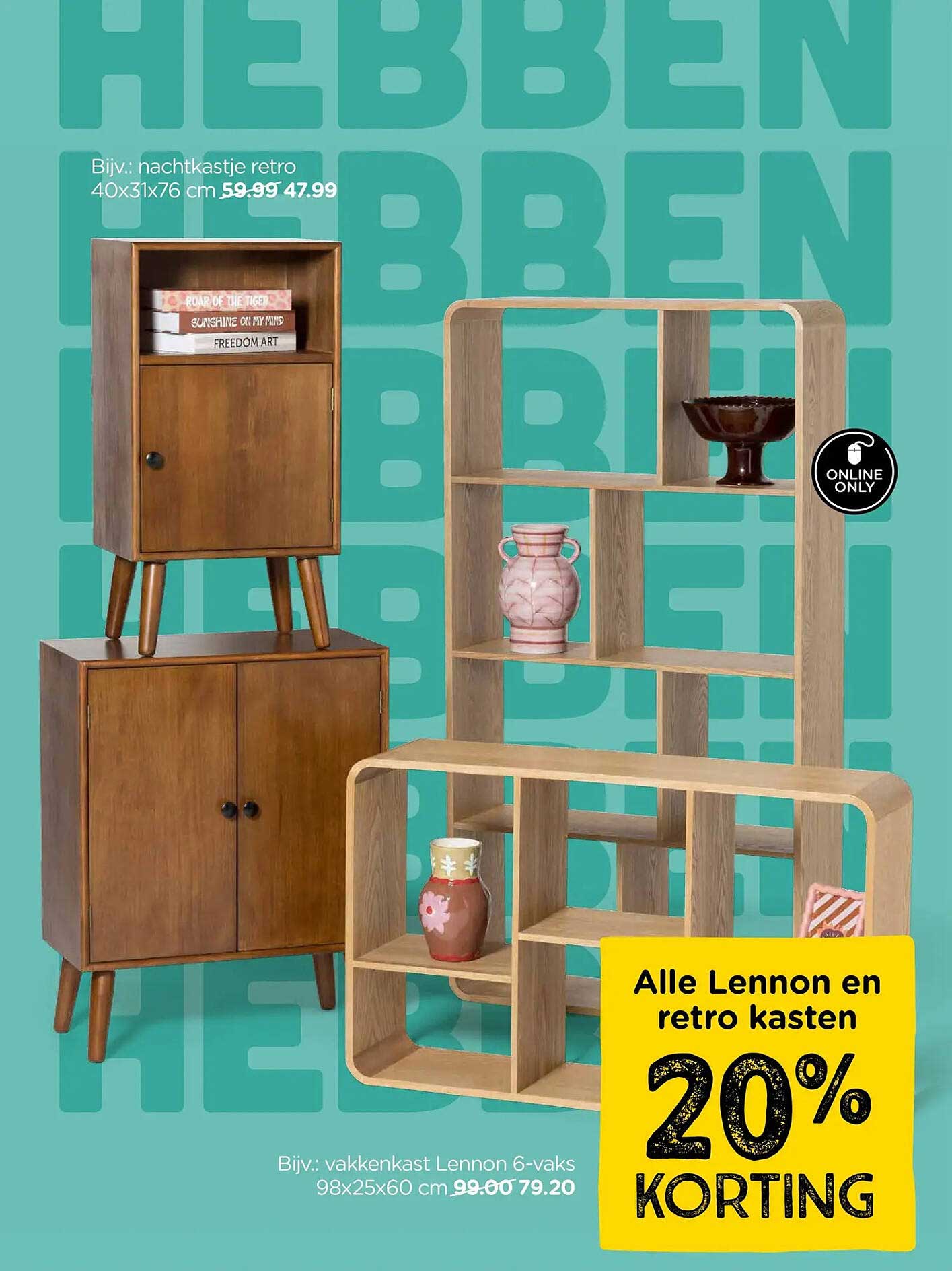 Alle Lennon en retro kasten 20% KORTING