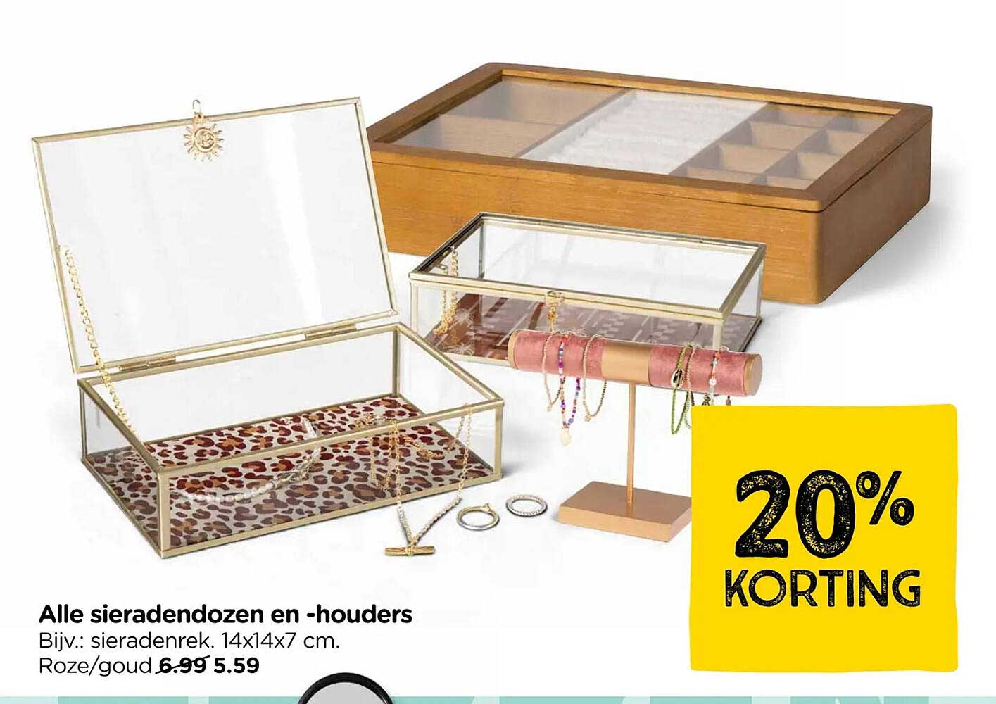 Alle sieradendozen en -houders 20% KORTING