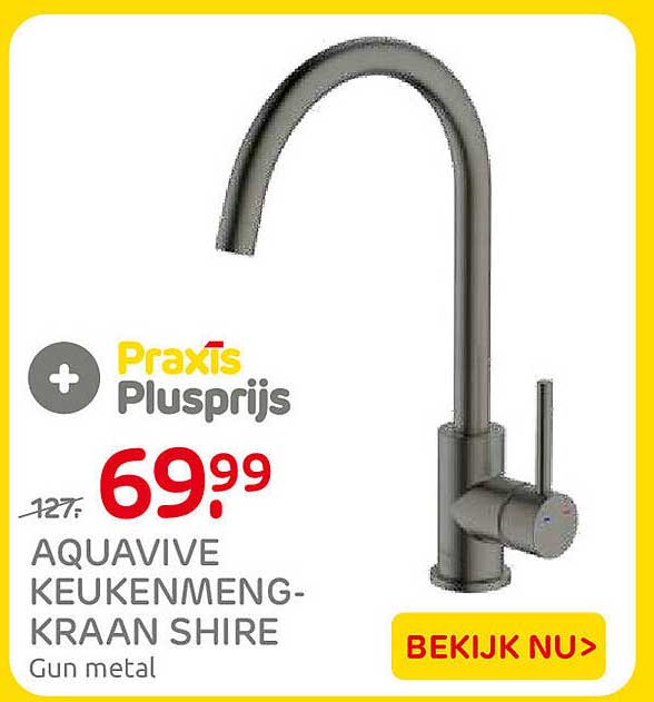 AQUAVIVE KEUKENMENG-KRAAN SHIRE Gun metal