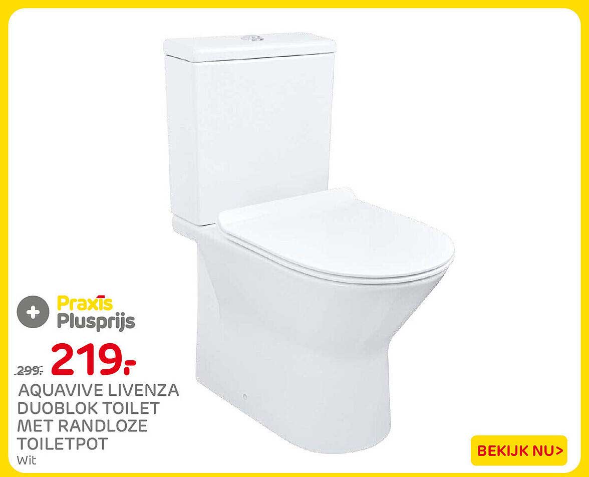 AQUAVIVE LIVENZA DUOBLOK TOILET MET RANDLOZE TOILETPOT