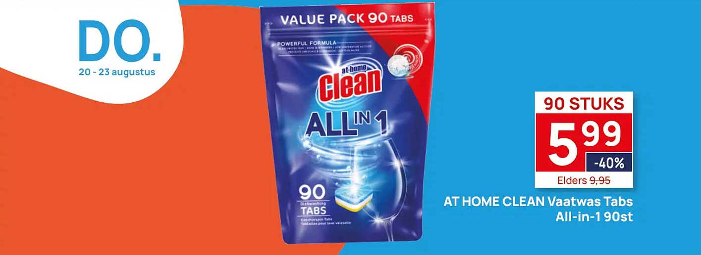 AT HOME CLEAN Vaatwas Tabs All-in-1 90st