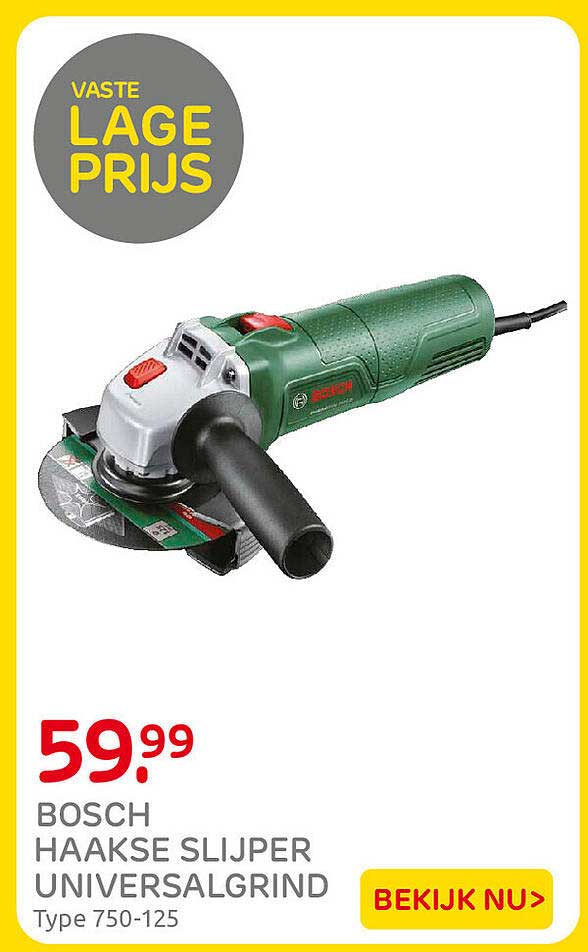 BOSCH HAAKSE SLIJPER UNIVERSALGRIND Type 750-125