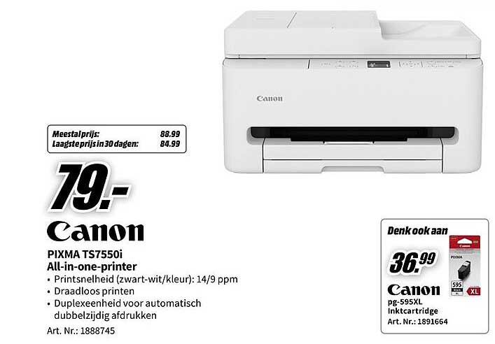 Canon PIXMA TS7550i All-in-one-printer