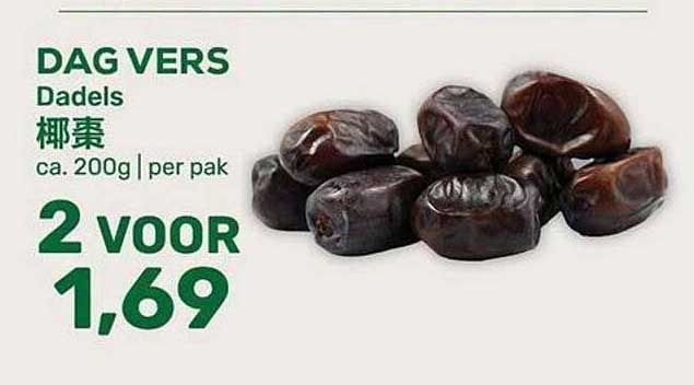 DAG VERS Dadels ca. 200g | per pak 2 VOOR 1,69