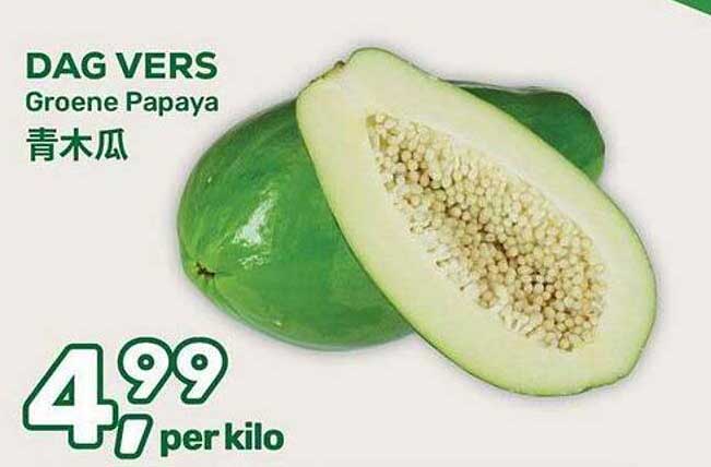 DAG VERS Groene Papaya 青木瓜
