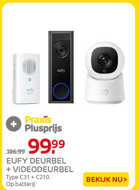 Eufy deurbel + videodeurbel - Praxis Plusprijs