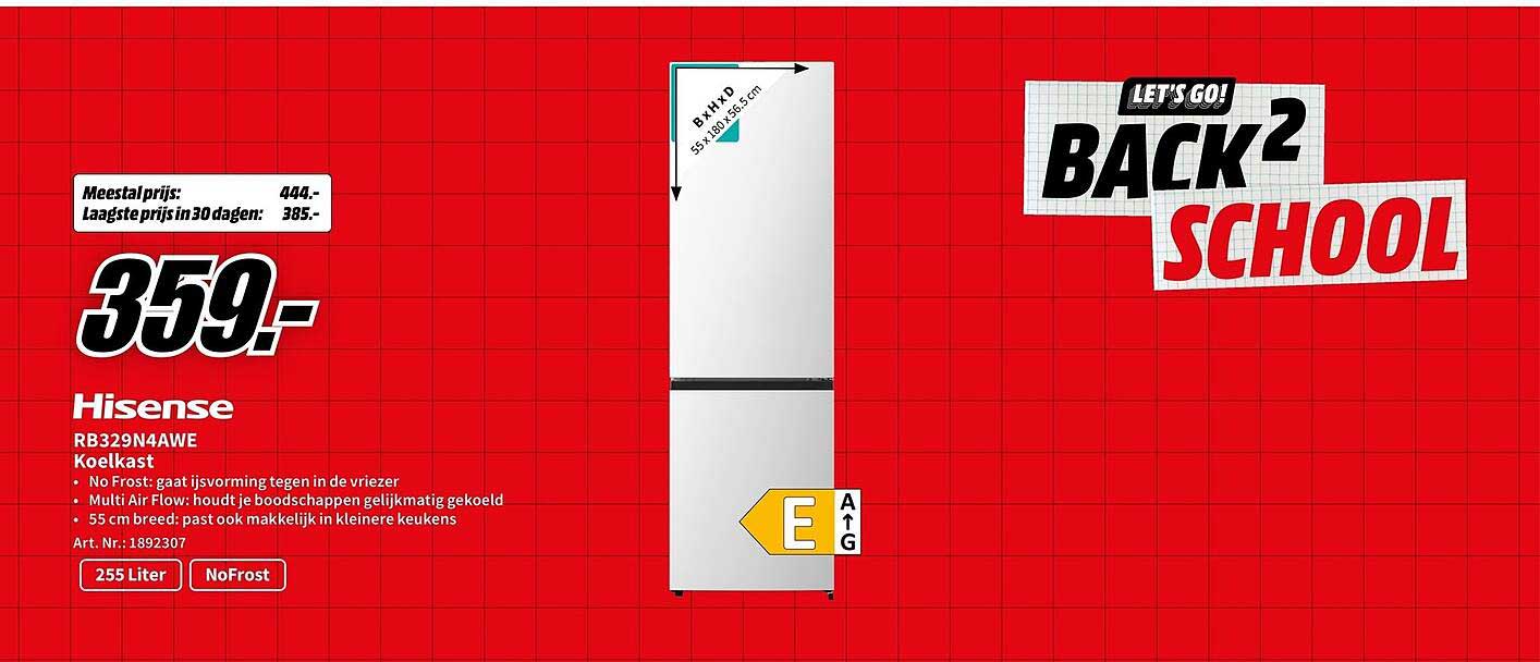 Hisense RB329N4AWE Koelkast