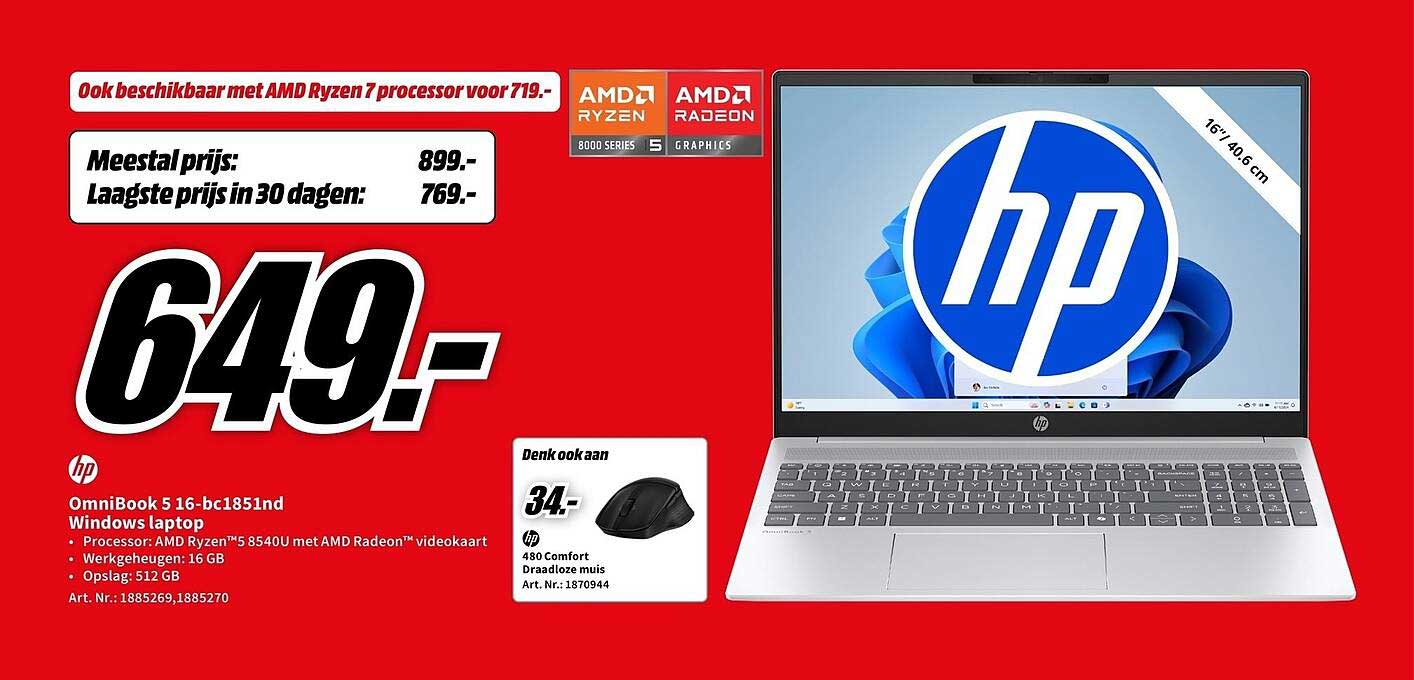 HP OmniBook 5 16-bc1851nd Windows laptop