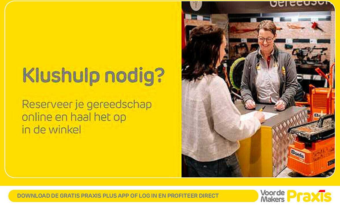 Klushulp nodig? Reserveer je gereedschap online en haal het op in de winkel