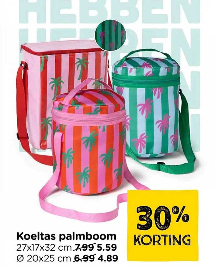Koeltas palmboom 30% KORTING