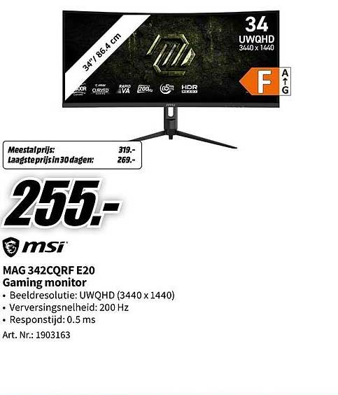 MSI MAG 342CQRFE20 Gaming monitor