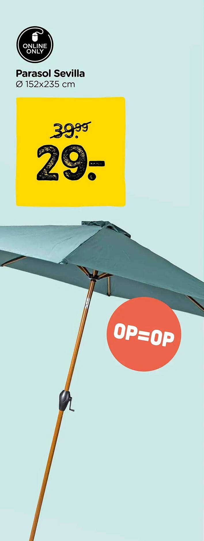 Parasol Sevilla Ø 152x235 cm
