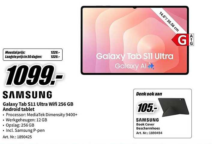 Samsung Galaxy Tab S11 Ultra Wifi 256 GB Android tablet