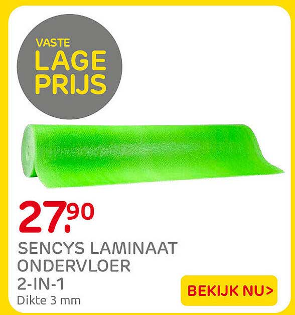 Sencys laminaat ondervloer 2-in-1