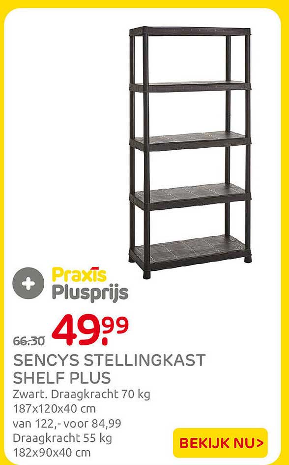 SENCYS STELLINGKAST SHELF PLUS