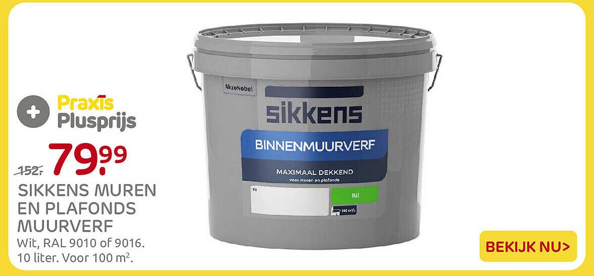 Sikkens muren en plafonds muurverf