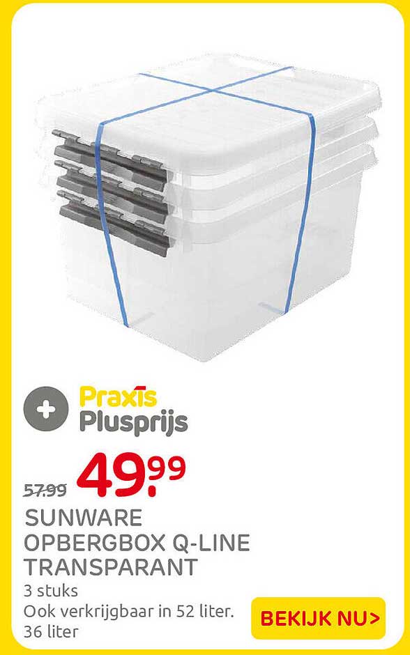 SUNWARE OPBERGBOX Q-LINE TRANSPARANT
